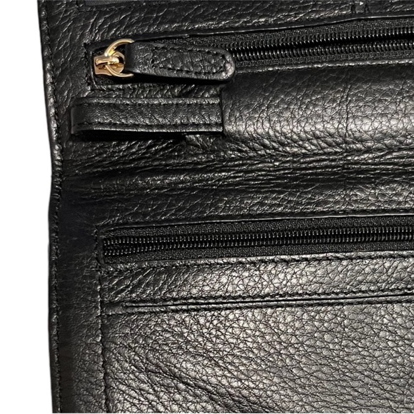 Michael Kors Black Clutch with Gold Logo - Picture 6 of 12